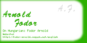 arnold fodor business card